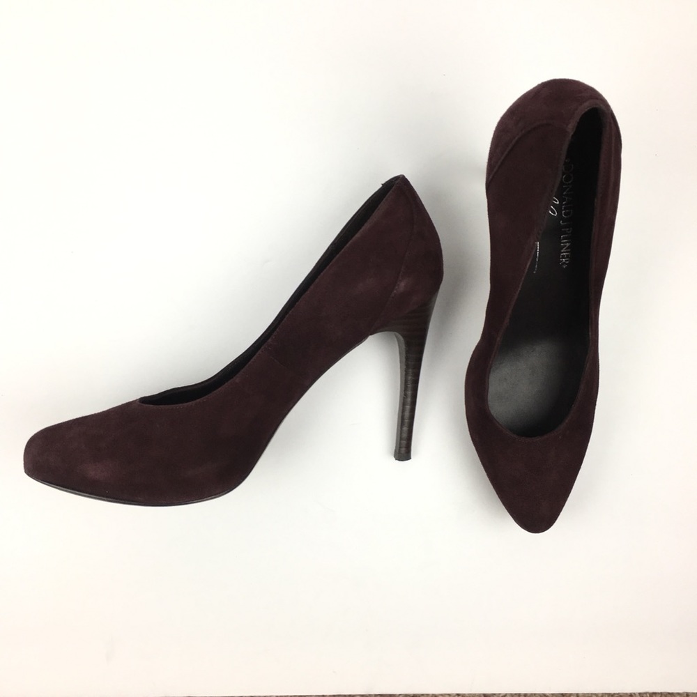 Donald J Pliner Edrice Oxblood Suede Pumps Heels - Picture 3 of 8